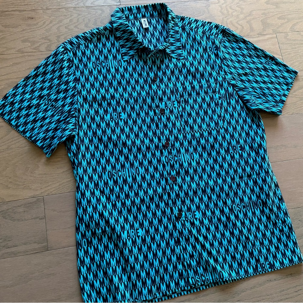 Vintage Moschino Mare Monogram Button Up Top